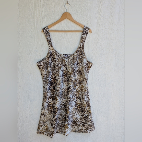 Vintage Winlar Sleeveless Floral Satin Nightgown Women's Size Plus 2X - Picture 1 of 4